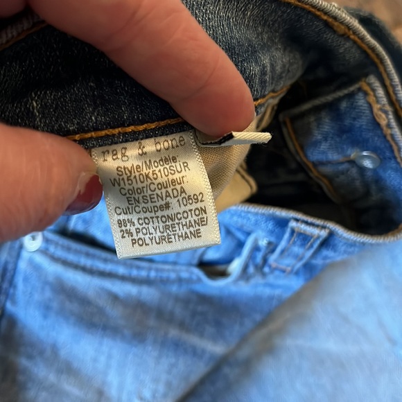 Rag & Bone Crop Jeans Ensenada Wash Raw Hem 28 - Picture 4 of 8
